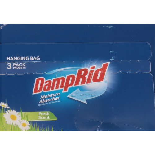 DampRid Fresh Scent Hanging Moisture Absorber, 3 Pack