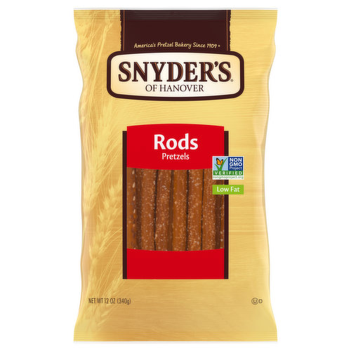 Snyder's of Hanover Pretzels, Low Fat, Rods