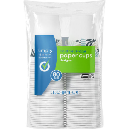 Simply Done Paper Cups, Designer, Cold Beverage