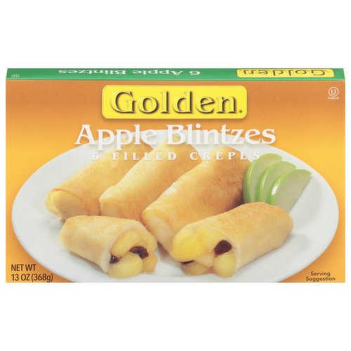 Golden Blintzes, Apple, Filled Crepes