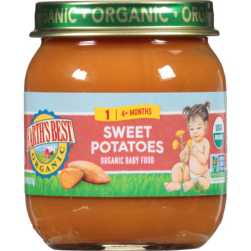 Earth's Best Organic Baby Food, Organic, Sweet Potatoes, 1 (4+ Months)