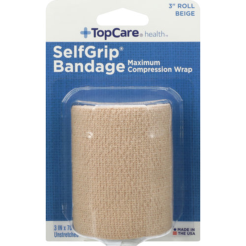 TopCare Bandages, Self-Grip, Athletic, 3 in, Beige