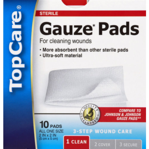 TopCare Gauze Pads, All One Size