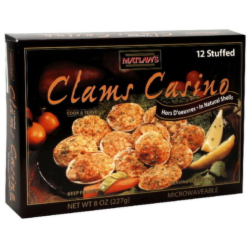 Matlaw's Clams Casino, Hors D'oeuvres in Natural Shells