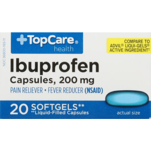 TopCare Ibuprofen, 200 mg, Softgels
