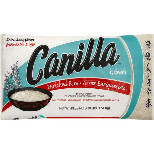 Canilla Rice, Enriched, Extra Long Grain