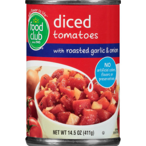 Food Club Tomatoes, Diced, with Roasted Garlic & Onion