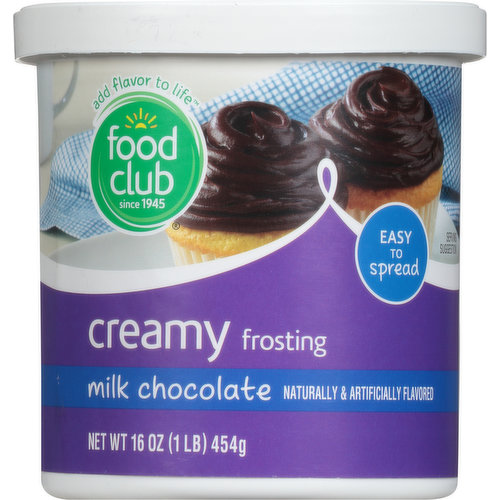 Food Club Frosting, Milk Chocolate, Creamy