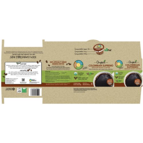 Full Circle Market Medium Roast Colombian Supremo 100% Arabica Coffee Single Serve Pods