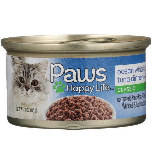 Paws Happy Life Ocean Whitefish & Tuna Dinner Classic Cat Food