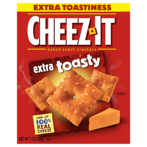 Cheez-It Snack Crackers, Baked, Extra Toasty