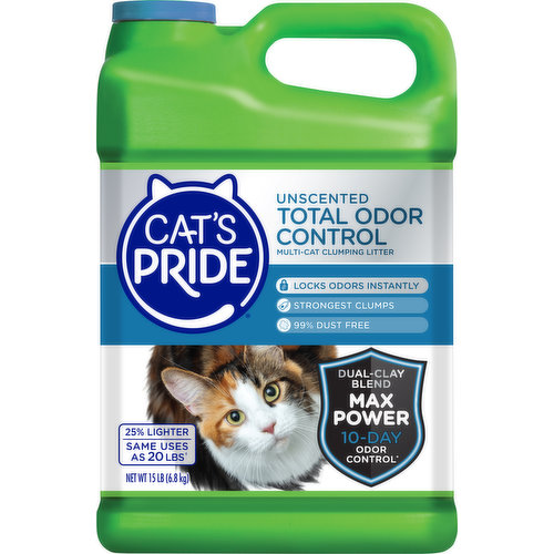Cat's Pride Clumping Litter, Multi-Cat, Unscented, Total Odor Control