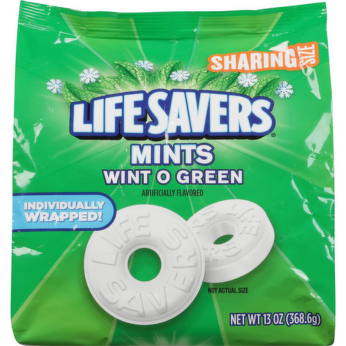 Life Savers Mints, Wint O Green, Sharing Size