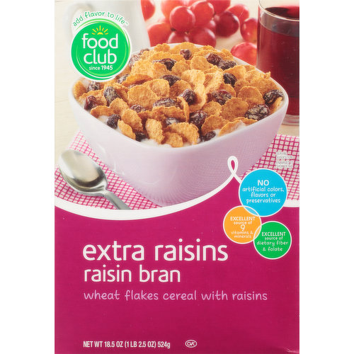 Food Club Raisin Bran, Extra Raisins