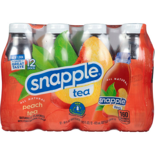 Snapple Tea, Peach, 12 Pack