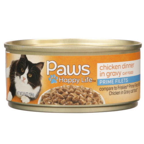 Paws Happy Life Chicken Dinner In Gravy Prime Filets Cat Food