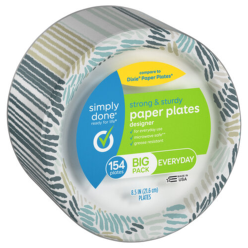 Simply Done Paper Plates, Designer, Everyday, Big Pack