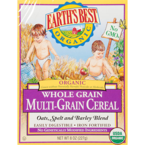 Earth's Best Organic Multi-Grain Cereal, Organic, Whole Grain