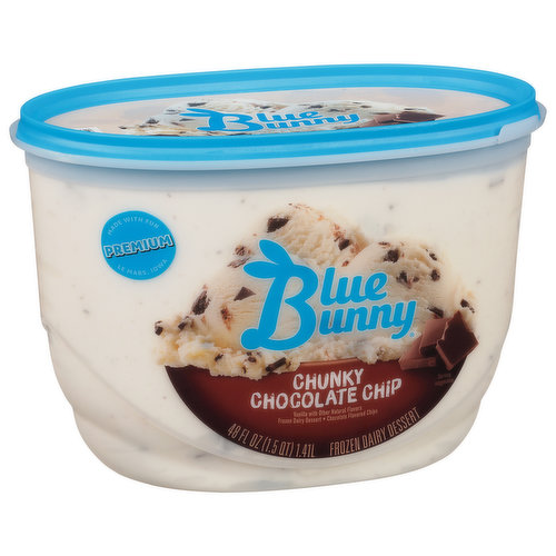 Blue Bunny Frozen Dairy Dessert, Chunky Chocolate Chip