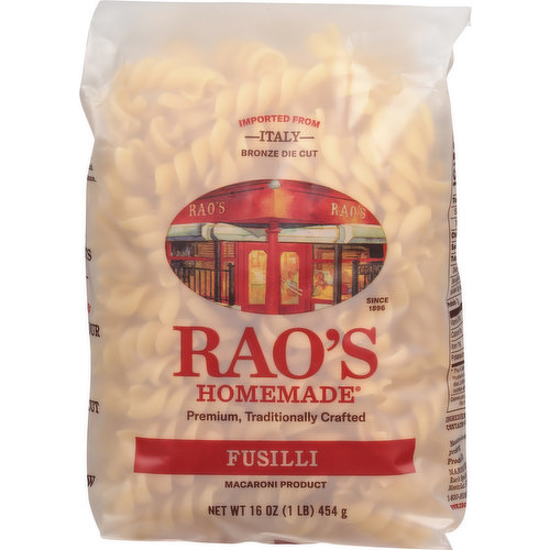 Rao's Fusilli, Bronze Die Cut