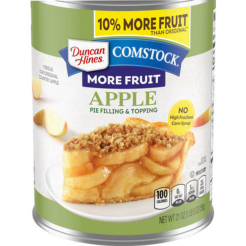 Duncan Hines Pie Filling & Topping, Apple, More Fruit