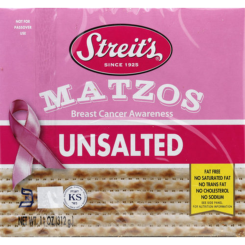 Streit's Matzos, Unsalted