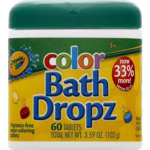 Crayola Bath Dropz, Color, Tablets