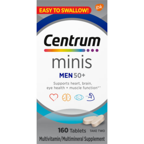 Centrum Multivitamin/Multimineral, Mens 50+, Minis, Tablets