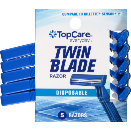 TopCare Razors, Disposable, Twin Blade