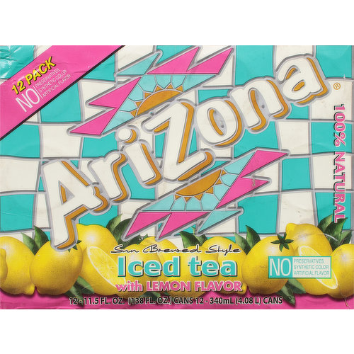 AriZona Iced Tea, Sun Brewed Style, 12 Pack