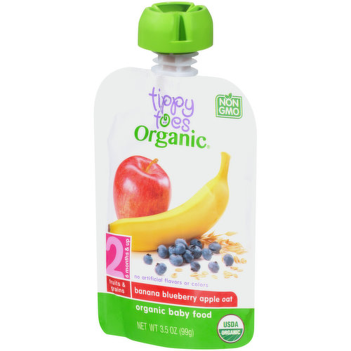 Tippy Toes Banana Blueberry Apple Oat Organic Baby Food