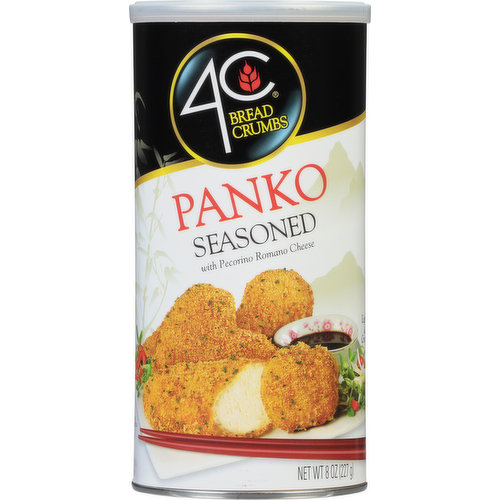 Seasoned Panko Bread Crumbs are delicate, light & crispy - the perfect coating for chicken, fish, seafood, meat and vegetables. Our Panko Bread Crumbs are large and flaky and when combined with our exquisitely balanced blend of herbs, spices and 100% Imported Pecorino Romano Cheese make all your recipes lighter and crunchier.