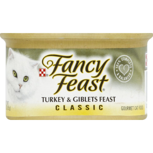 Fancy Feast Cat Food, Gourmet, Classic, Turkey & Giblets Feast