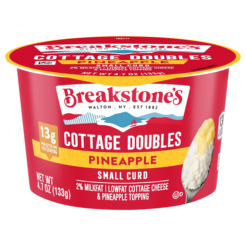 Breakstone's Cottage Cheese, Lowfat, Pineapple, 2% Milkfat, Small Curd