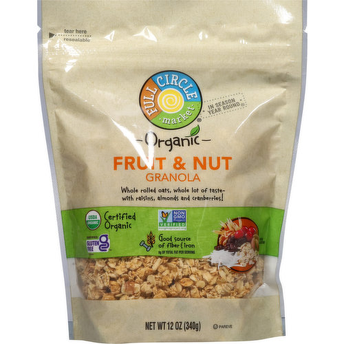 Full Circle Market Granola, Fruit & Nut
