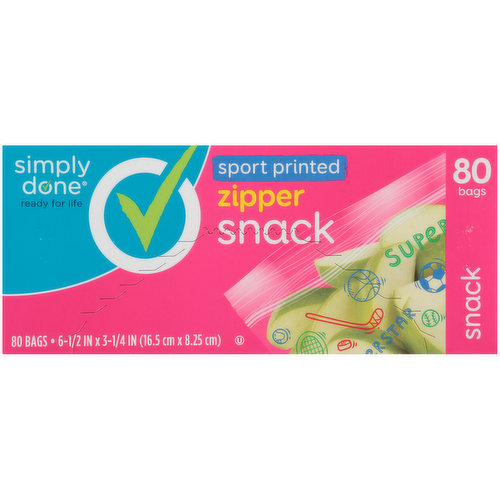 Simply Done Double Zipper Portion Pack Snack Bags