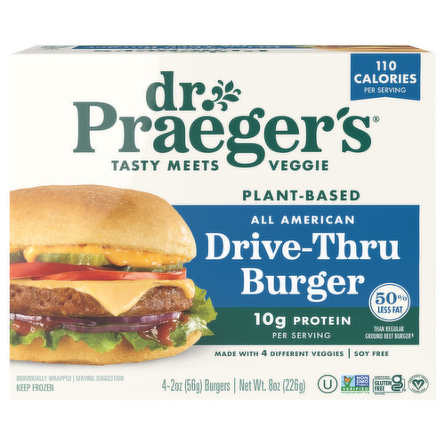 Dr. Praeger's Burger, Drive-Thru, All American