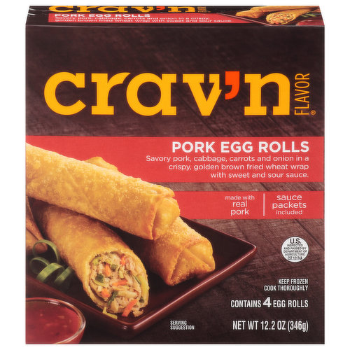 Crav'n Flavor Egg Rolls, Pork