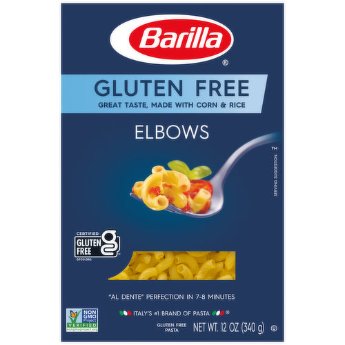 Great taste. Al dente perfection in 7-8 minutes. Italy's no. 1 Brand of pasta. Great taste goes gluten! Classic pasta taste and texture. Delicious blend of corn and rice. Disclaimer: product sold by weight not volume. Product may settle. The amount of product in this box may differ from the amount contained in similar-sized boxes. Filled at least up this line.