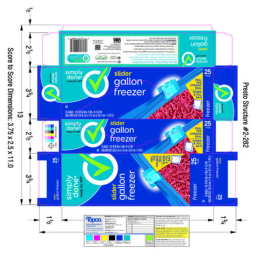 Simply Done Storage Bags, Slider, Gallon