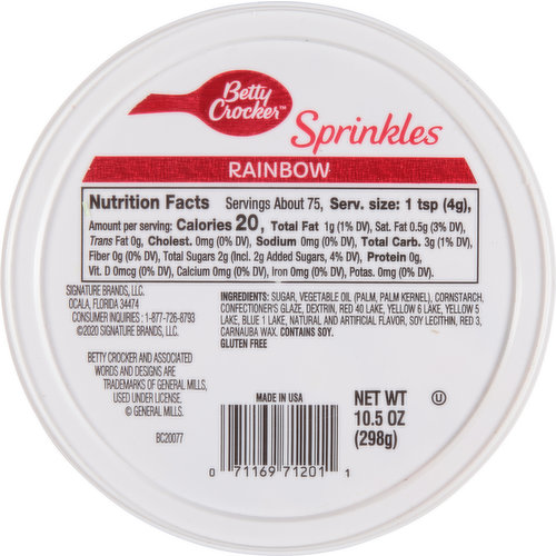 Betty Crocker Sprinkles, Rainbow