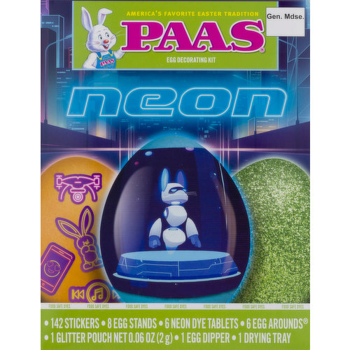 PAAS Egg Decorating Kit, Neon