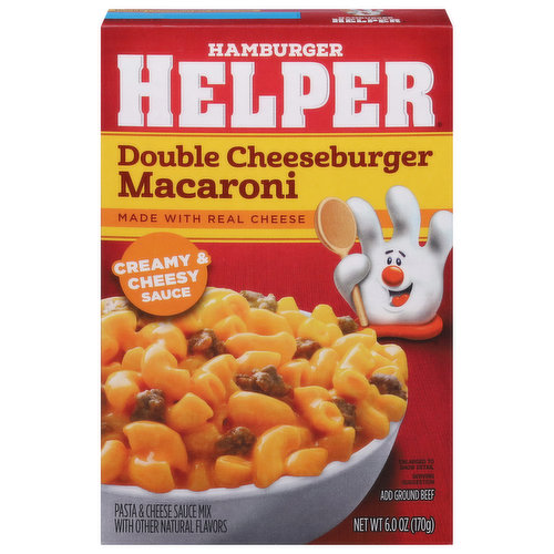 Hamburger Helper Pasta & Sauce Mix, Double Cheeseburger Macaroni