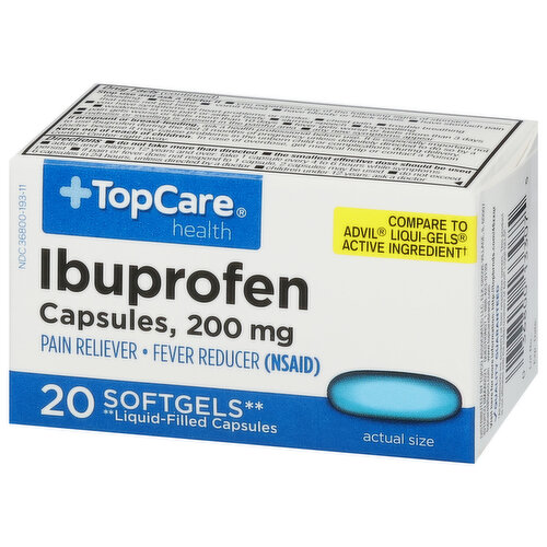 TopCare Ibuprofen, 200 mg, Softgels