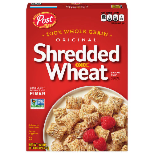 Post Cereal, Shredded Wheat, Original, Spoon Size