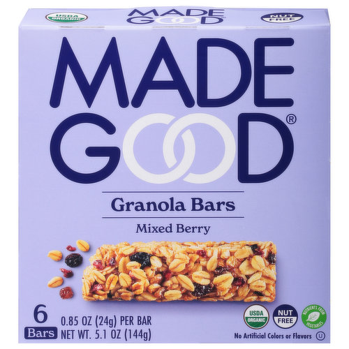MadeGood Granola Bars, Mixed Berry