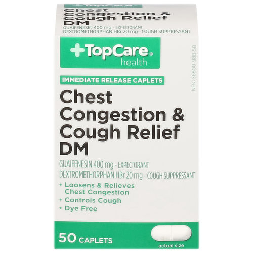 TopCare Chest Congestion & Cough Relief DM, Immediate Release Caplets
