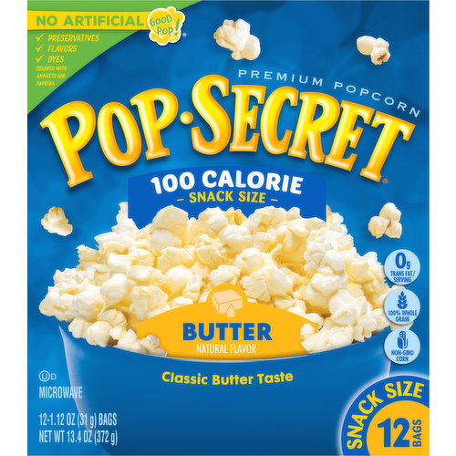 Pop-Secret Popcorn, Premium, Butter, Snack Size