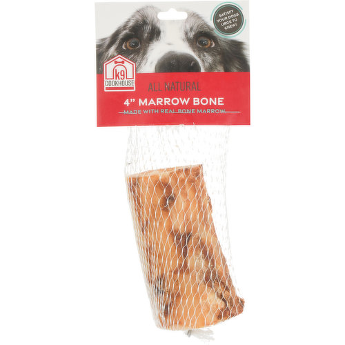 K9 Cookhouse Marrow Bone, All Natural, 4 Inch