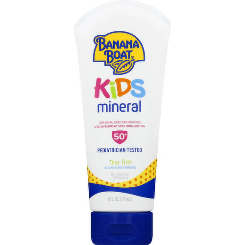 Banana Boat Sunscreen Lotion, Mineral, SPF 50+